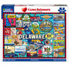White Mountain I Love Delaware Puzzle 1000 Piece Collage Jigsaw Puzzles for Adults and Families