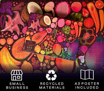 Elena Essex 500 Piece Puzzles For Adults - Juicy Feast/Puzzles For Adults 500 Pieces/Jigsaw Puzzles 500 Pieces/Colorful Fruit Vegetable Plants Puzzle/Puzzle Size 18X24Inches