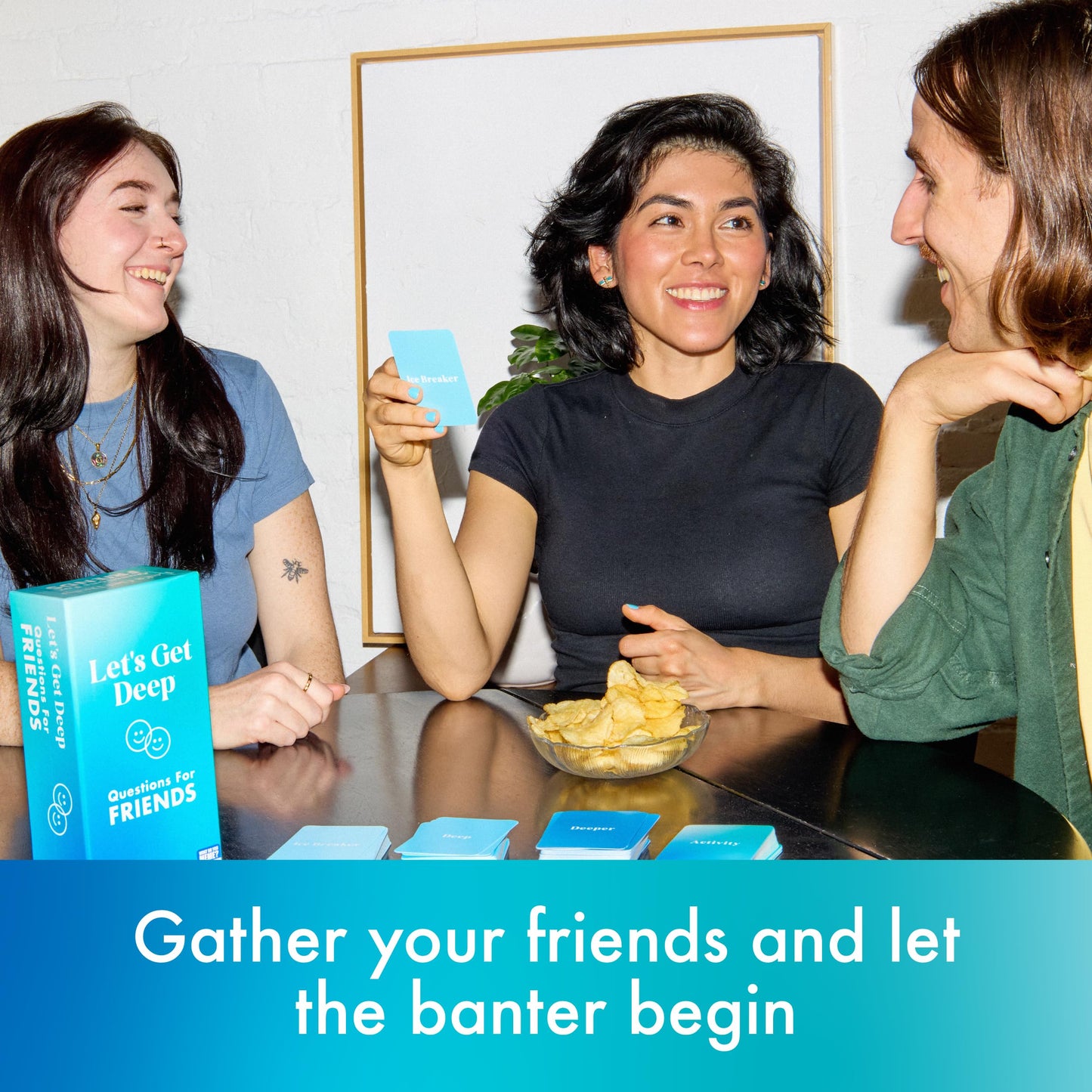 WHAT DO YOU MEME? Let's Get Deep: Friends Edition Card Game, 400 Question Cards, 4.5x2.5x8.5 inches, Multicolor, Model DEEP471