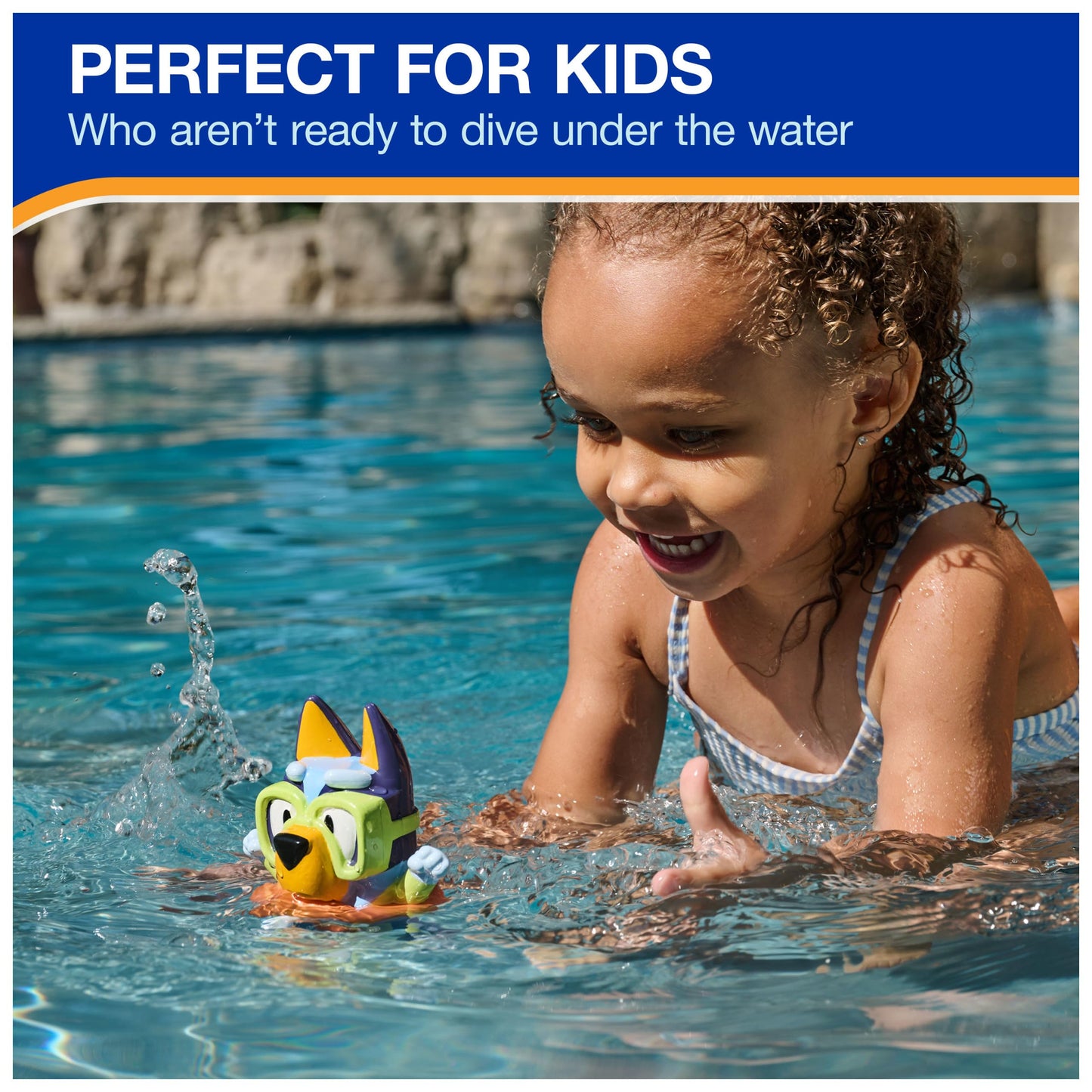 Swimways Bluey Floatin' Figures, Swimming Pool Accessories & Kids Pool Toys, Bluey Party Supplies & Water Toys for Kids Aged 3 &