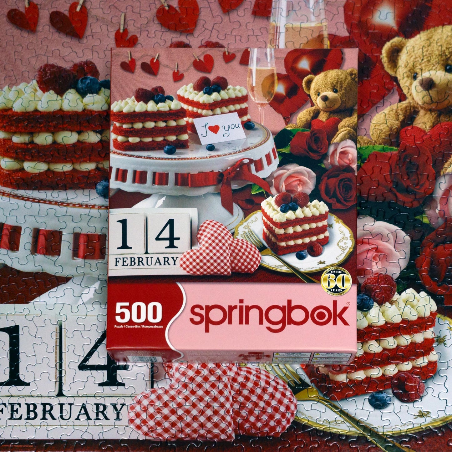 Springbok Valentines Day 500 Piece Jigsaw Puzzle For Adults And Families - Greaty Family Game Night Activity - Unique Precision