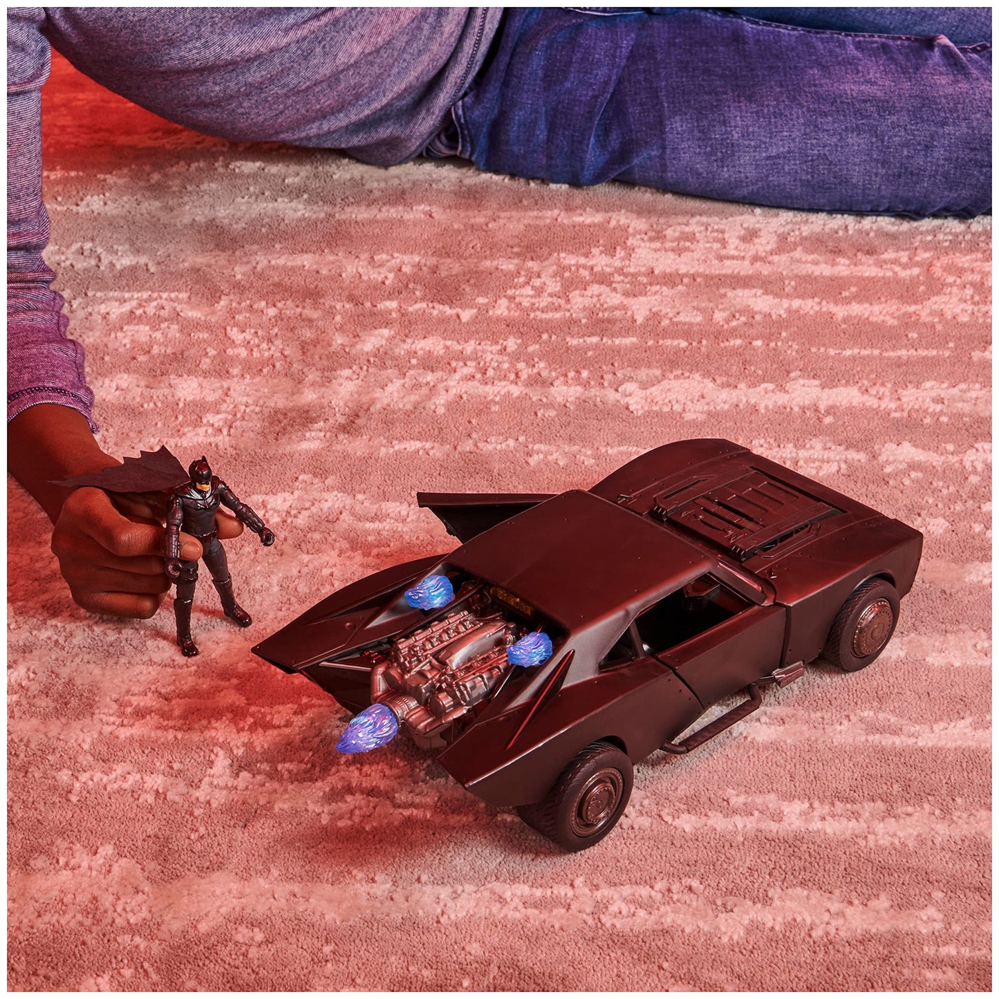 Dc Comics, Batman Batmobile With 4” Batman Figure, Lights And Sounds, The Batman Movie Collectible, Kids Toys For Boys And Girls Ages 4 And Up