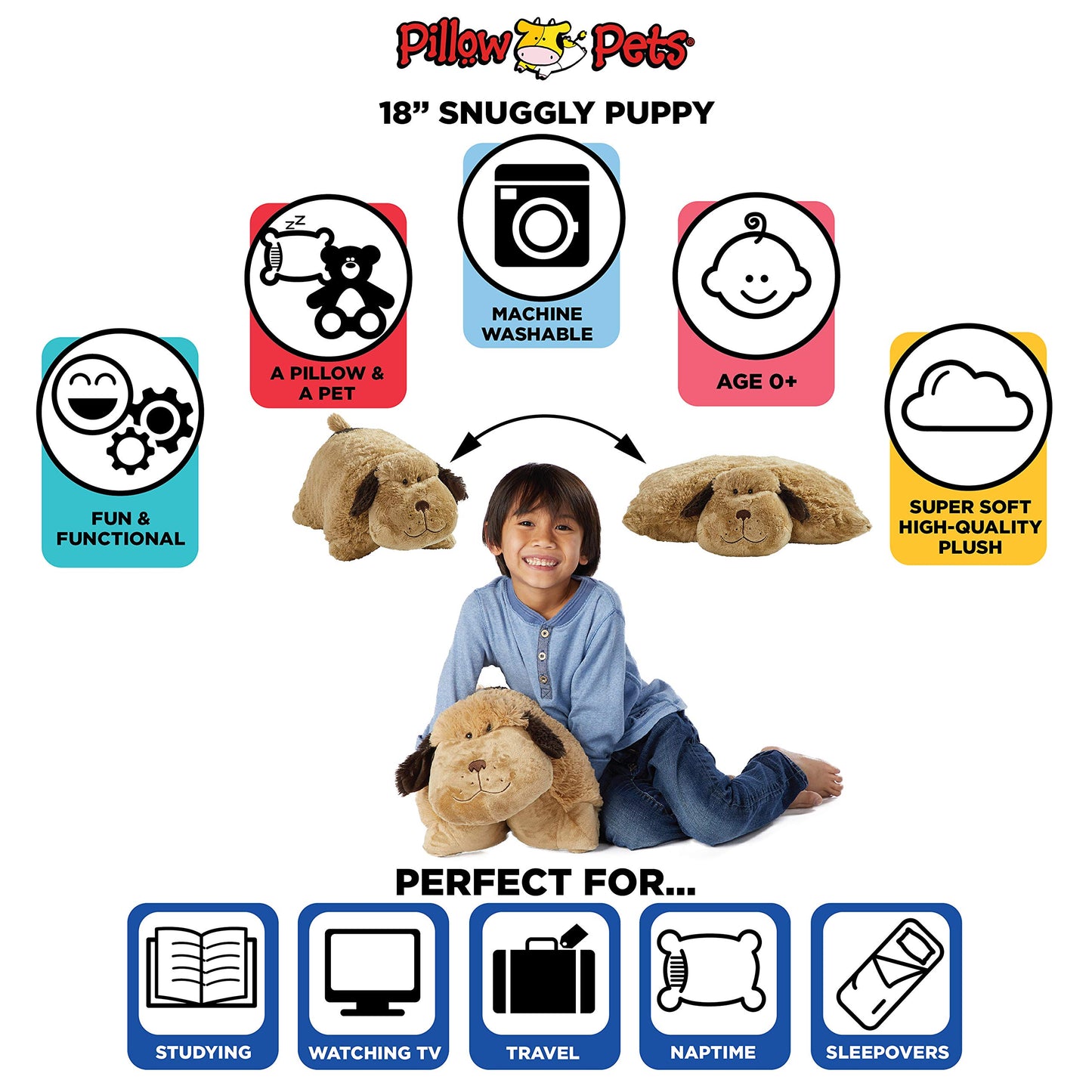 Pillow Pets Snuggly Puppy - Originals 18' Stuffed Animal Plush Toy