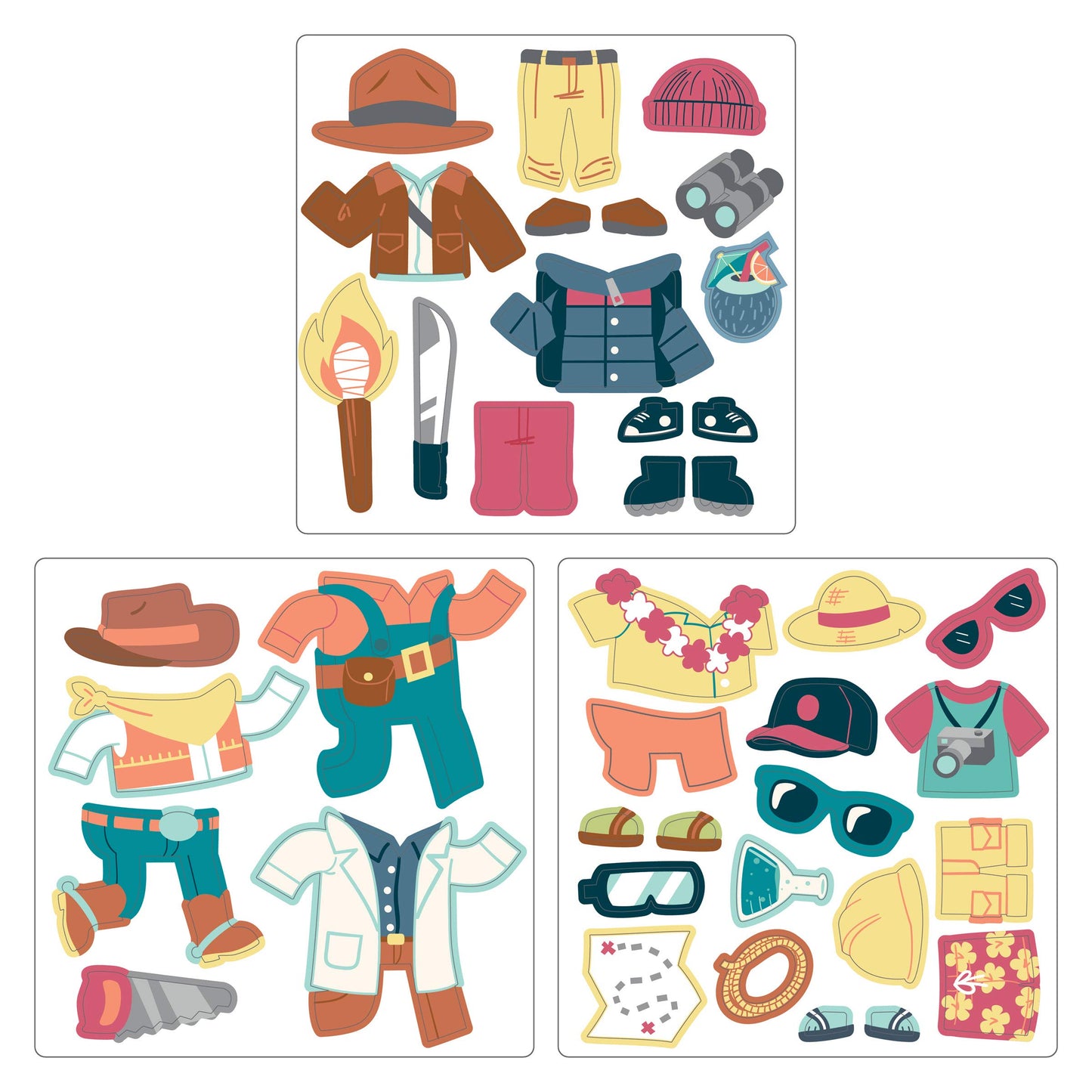 Stephen Joseph, Travel Tin Magnetic Dress Up, Dino And Dog