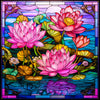 Bgraamiens Puzzle- Stained Glass Flower Puzzles For Adults 1000 Pieces, Art Puzzles,Impossible Hard Challenging Puzzles For Adults, Colorful Stained Glass Jigsaw Puzzle(Floral Blossom)