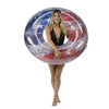 Stars And Stripes Pool Rafts (Jumbo Pool Tube, 48'', Stars & Stripes Inflatable Glitter Filled Swim Ring)