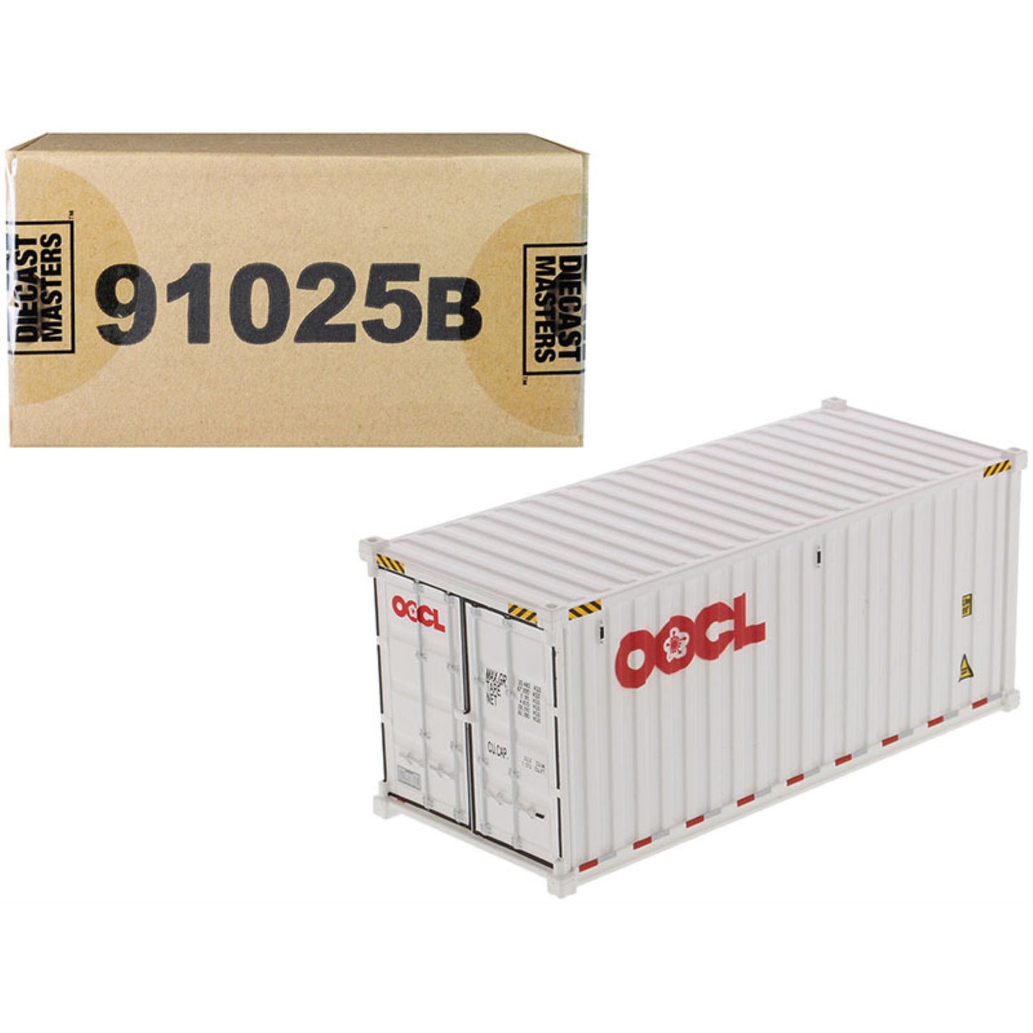 20 Dry Goods Sea Container Oocl White Transport Series 1/50 Model By Diecast Masters