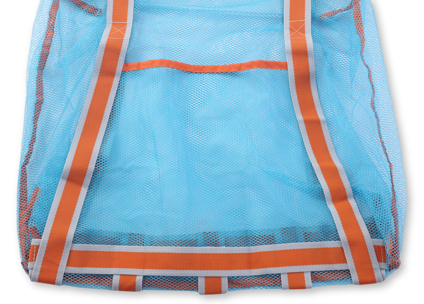 LEAFOREST Large Beach Bag with Zipper Lightweight Beach Toy Bag Mesh Bag for Swimming Pool Sand Toys (Blue)