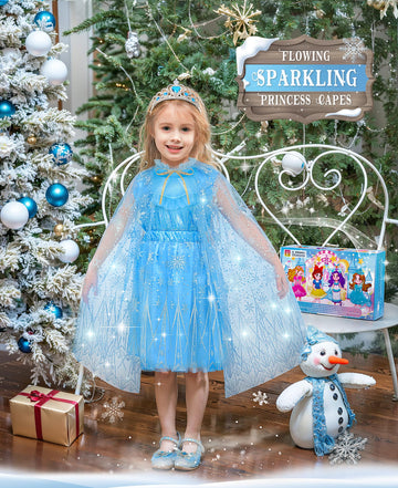 Jeowoqao Princess Dress Up Princess Dress For Girls, Dress Up Clothes Little Girl Princess Pretent Play Costume Christmas Birthday Gift For Toddler Girls Age 3 4 5 6 Years
