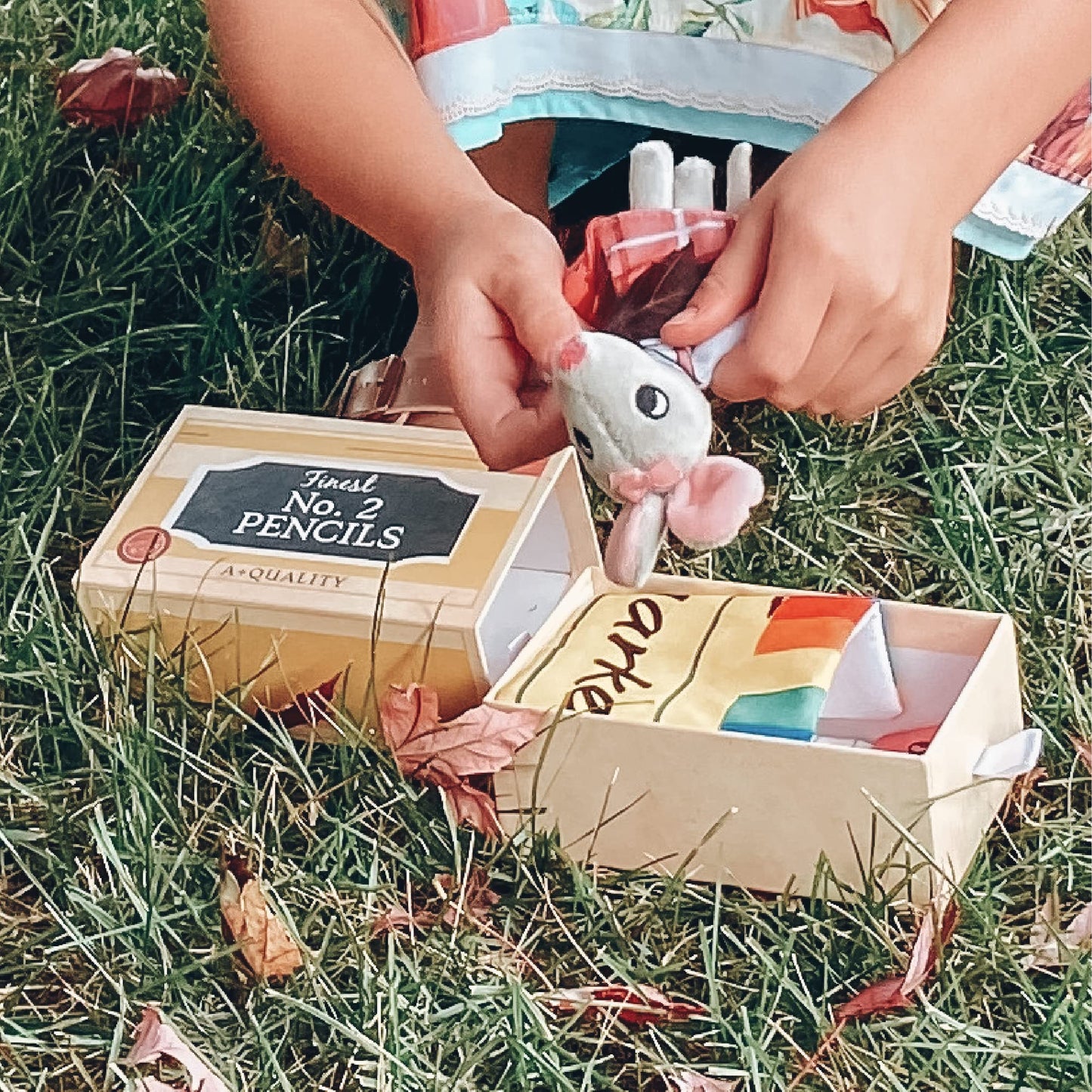 Foothill Toy Co. Mice In Boxes - 'Susie The Schoolhouse Mouse' Playset With Stuffed Animal In A Pencil Box Bed