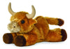 Aurora Adorable Mini Flopsie Toro Stuffed Animal - Playful Ease - Timeless Companions - Brown 8 Inches