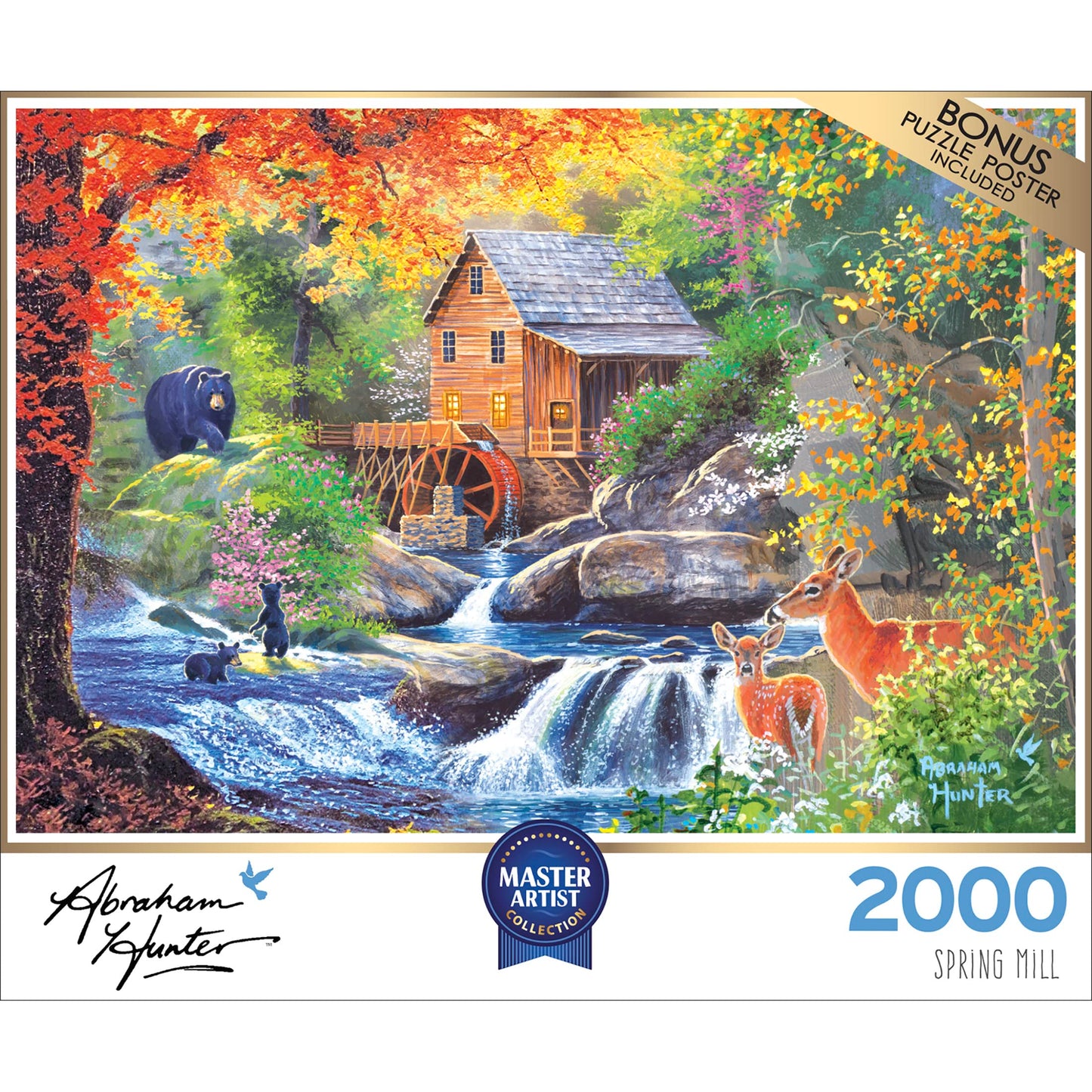 Roseart - Abraham Hunter - Spring Mill - 2000 Piece Jigsaw Puzzle For Adults