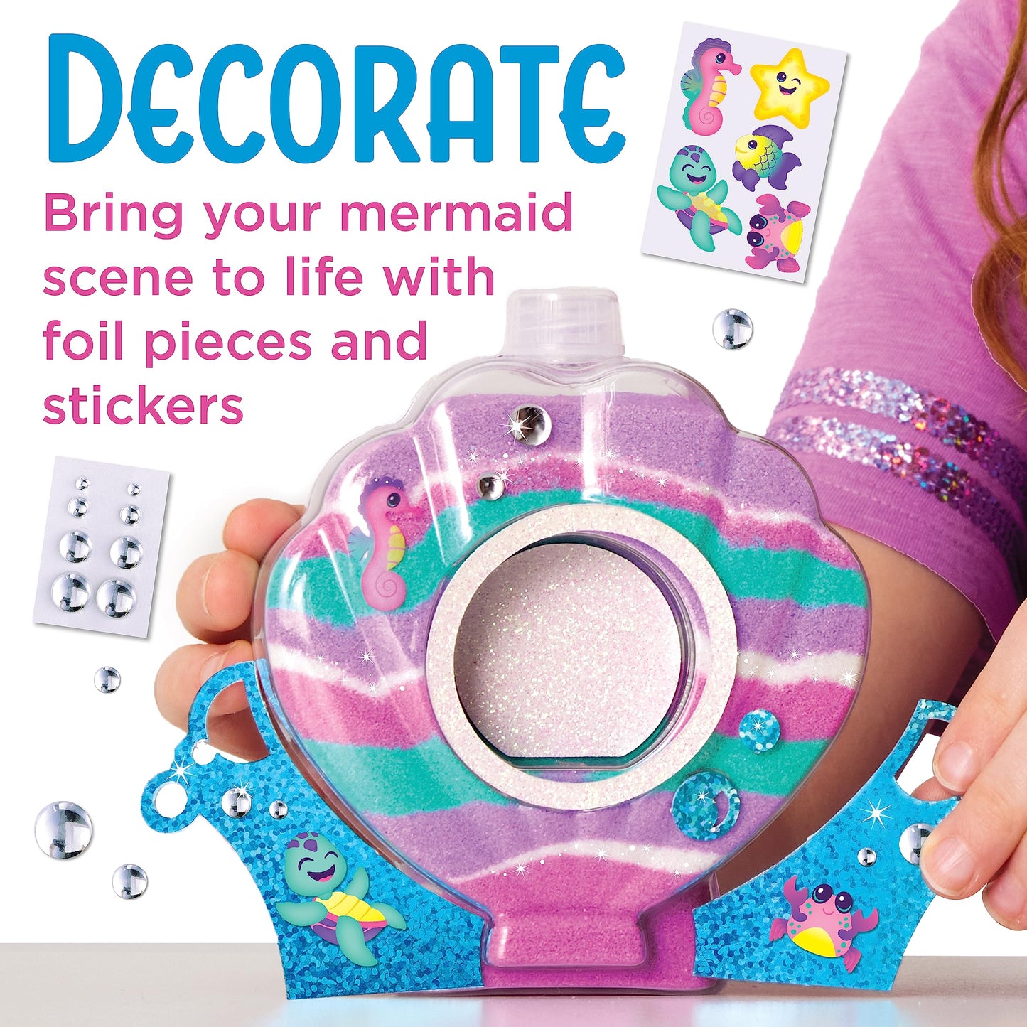 Creativity for Kids Sand Art Kit: Mermaid - Mermaid Gifts for Girls Ages 6-8+, Sand Art Kits, DIY Craft Kits for Kids