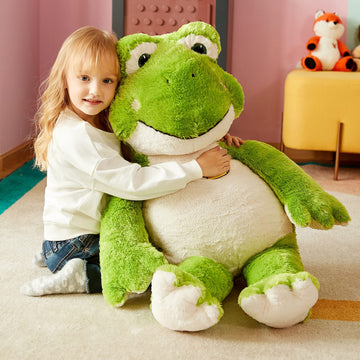 Ikasa Giant Frog Stuffed Animal Plush Toy, 30'' Large Huge Cute Jumbo Soft Toys For Kids Girls Boys,Gifts For Kids