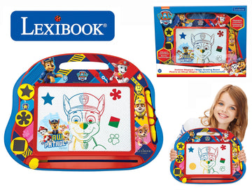LEXiBOOK Paw Patrol Multicolor Magic Magnetic Drawing Board, Artistic Creative Toy for Girls and Boys, Stylus Pen and Stamps, Re