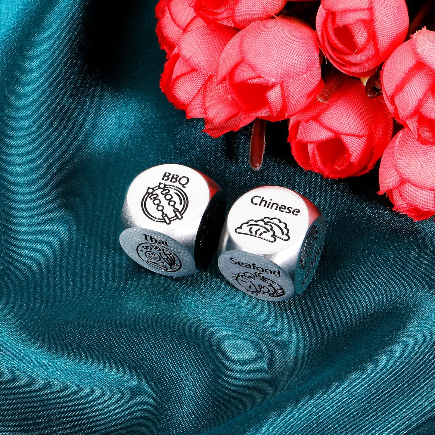 Date Night Ideas Food Dice Gifts for Boyfriend Girlfriend Couples Christmas Stocking Stuffers for Adults Valentines Day 1 Year A