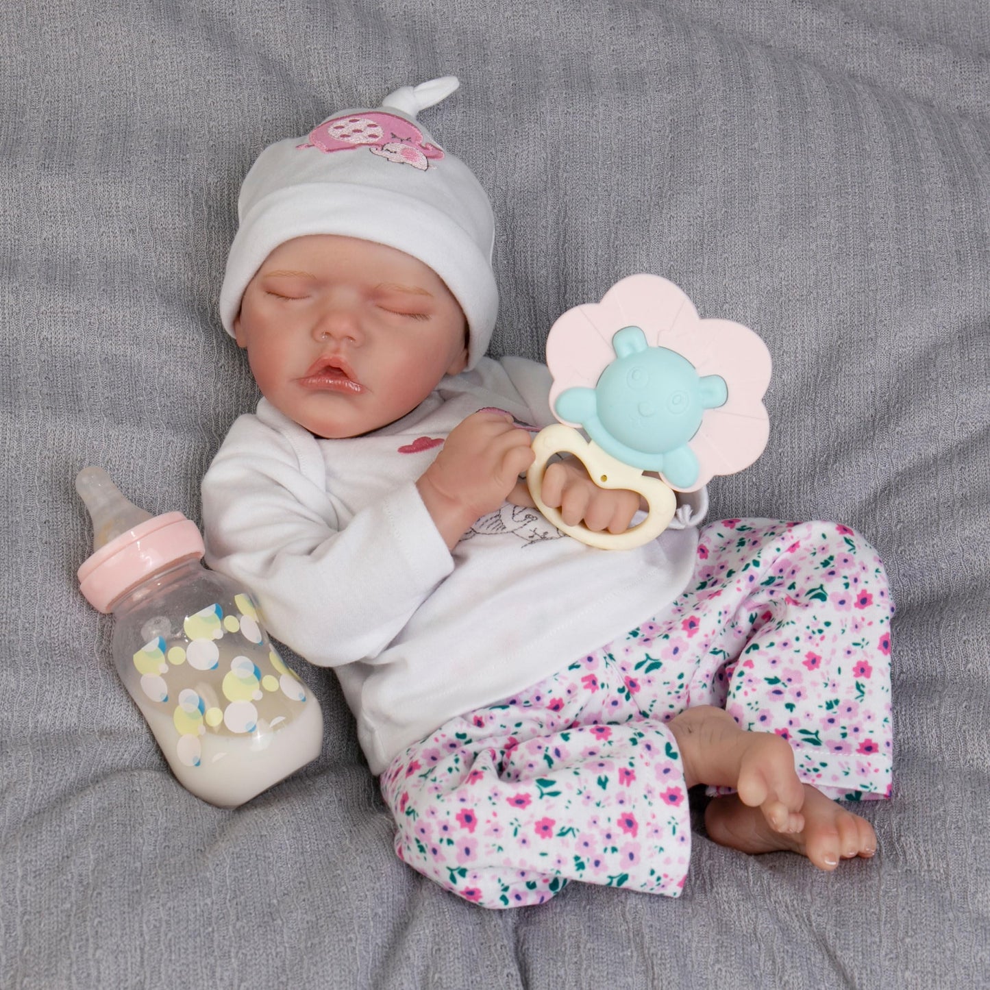 Ekokiz Reborn Baby Dolls Clothes Girl Perfectly Cute Baby Dolls Clothes 17-22 Inches Baby Doll Accessories White Baby Clothes Fo