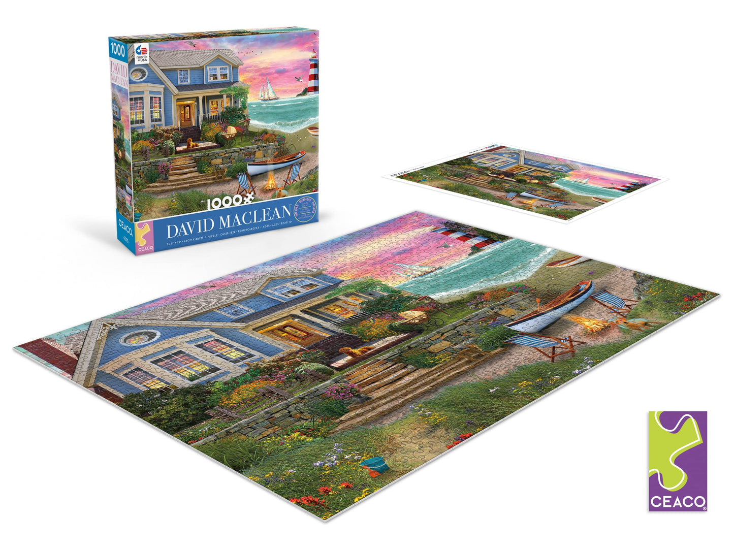 Ceaco - David Maclean - Heart Beach - 1000 Piece Jigsaw Puzzle
