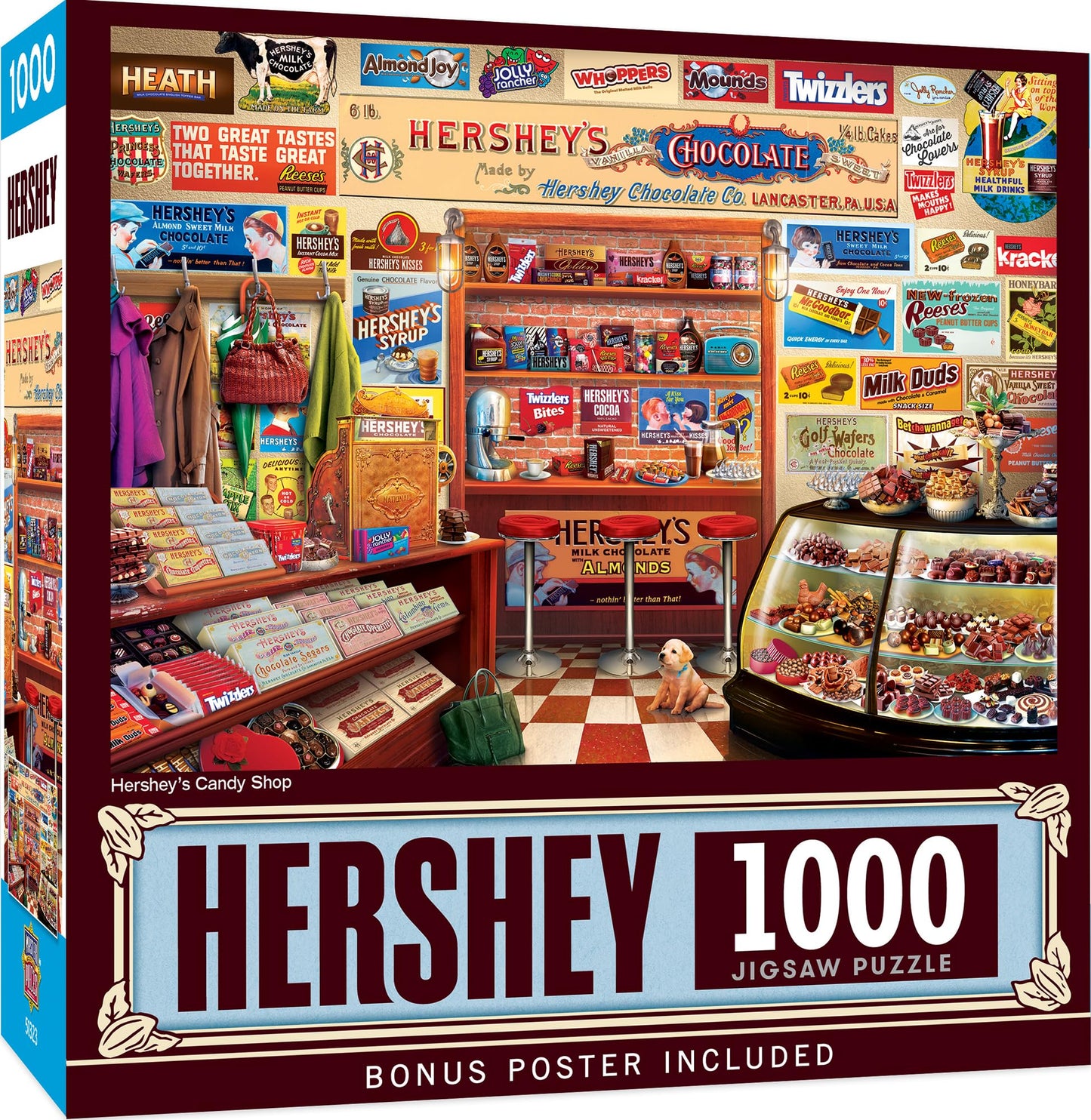 Masterpieces 1000 Piece Jigsaw Puzzle For Adults, Family, Or Youth - Hershey'S Candy Shop - 19.25''X26.75''