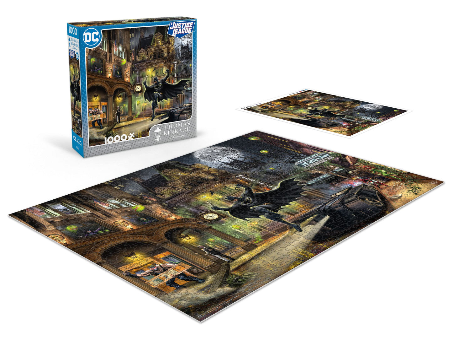 Ceaco - Thomas Kinkade - Dc Comics - Batman Gotham City - 1000 Piece Jigsaw Puzzle