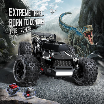 1/16 Brushless RC Cars for Adults & Boys, Fast 43 Mph, Electric 4WD High Speed RC Car, All-Road Remote Control RC Truck with Two