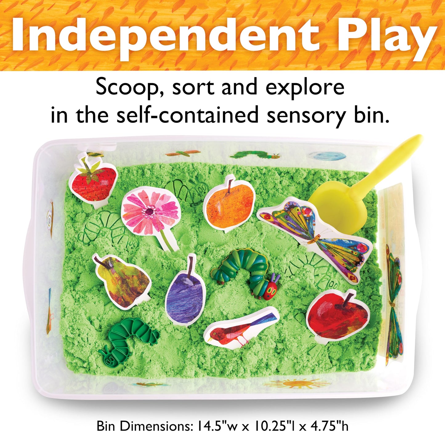 Creativity for Kids Sensory Bin - The Very Hungry Caterpillar, Toddler Toy, Medium, Plastic, White, Ages 3-4+