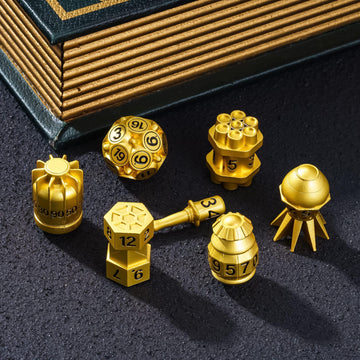 Udixi 7Pcs Metal Dice Set D&D, Metal Rpg Polyhedral Dungeons And Dragons Dice Set With Leather Pouch For Role Playing Games And