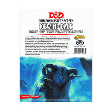 Gale Force Nine DM Screen for Icewind Dale: Rime of The Frostmaiden, Multi-Color, Cardboard, Model GF973714