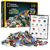 National Geographic Premium Polished Stones - 2 Pounds Of 1/2-Inch Tumbled Stones And Crystals Bulk, 4500+ Carats, Rock And Mineral Kit, Rocks For Kids, Stem Toys