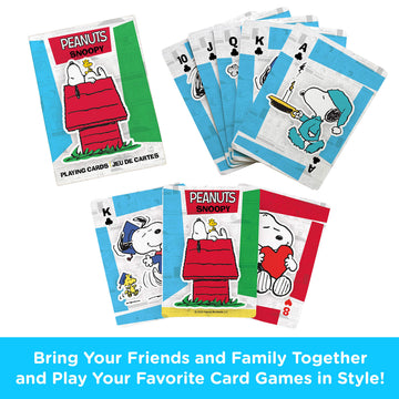 AQUARIUS Peanuts Snoopy Playing Cards - Multi-colored Card Deck, One Size, Officially Licensed Collectibles, Model 52733