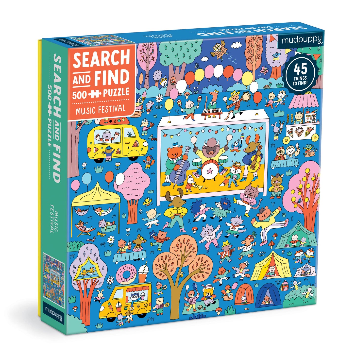 Mudpuppy 500 Piece Family Puzzle - Music Festival Theme, Cardboard, Model 9780735375222
