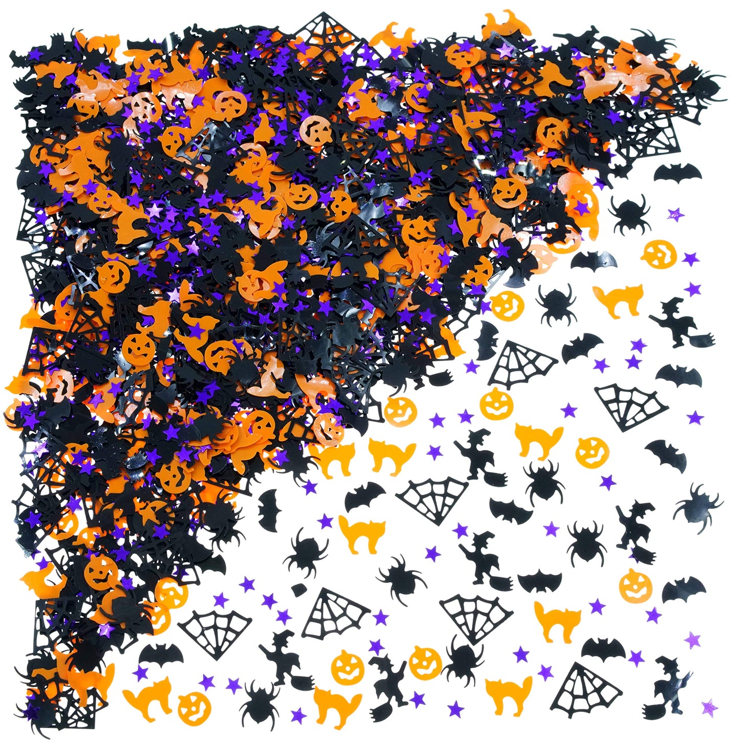 Halloween Party Table Scatter Confetti - Pumpkin Spider Webs Foil Metallic Sequins Confetti Trick or Treat Party Sprinkles Confe