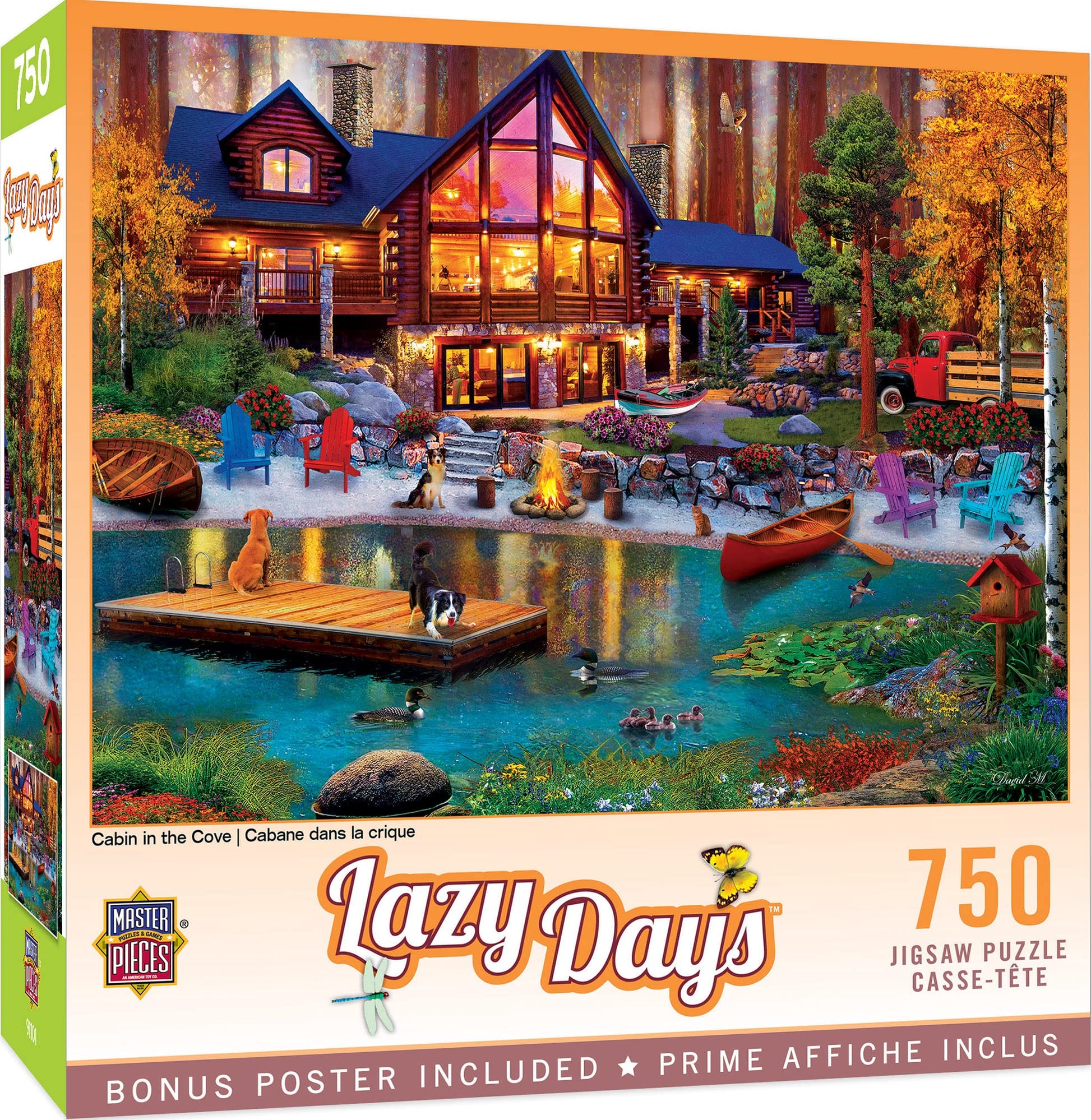 Masterpieces 750 Piece Jigsaw Puzzle for Adults, Family, Or Kids - Cabin in The Cove - 18x24