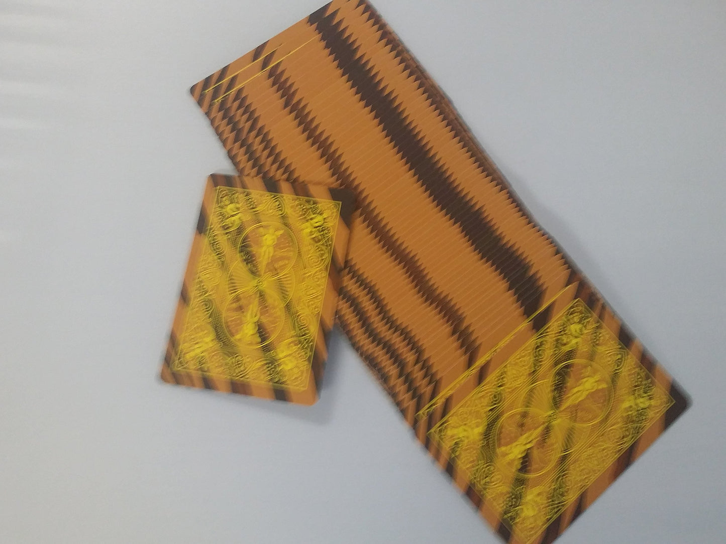 Bicycle Tiger Deck Playing Cards - Tiger Skin Design, Yellow, Model 5097877, Paper Material