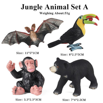 16Pcs Forest Animals Baby Figures, Woodland Creatures Baby Toy Figurines, Miniature Toys Cake Toppers Cupcake Toppers Birthday G