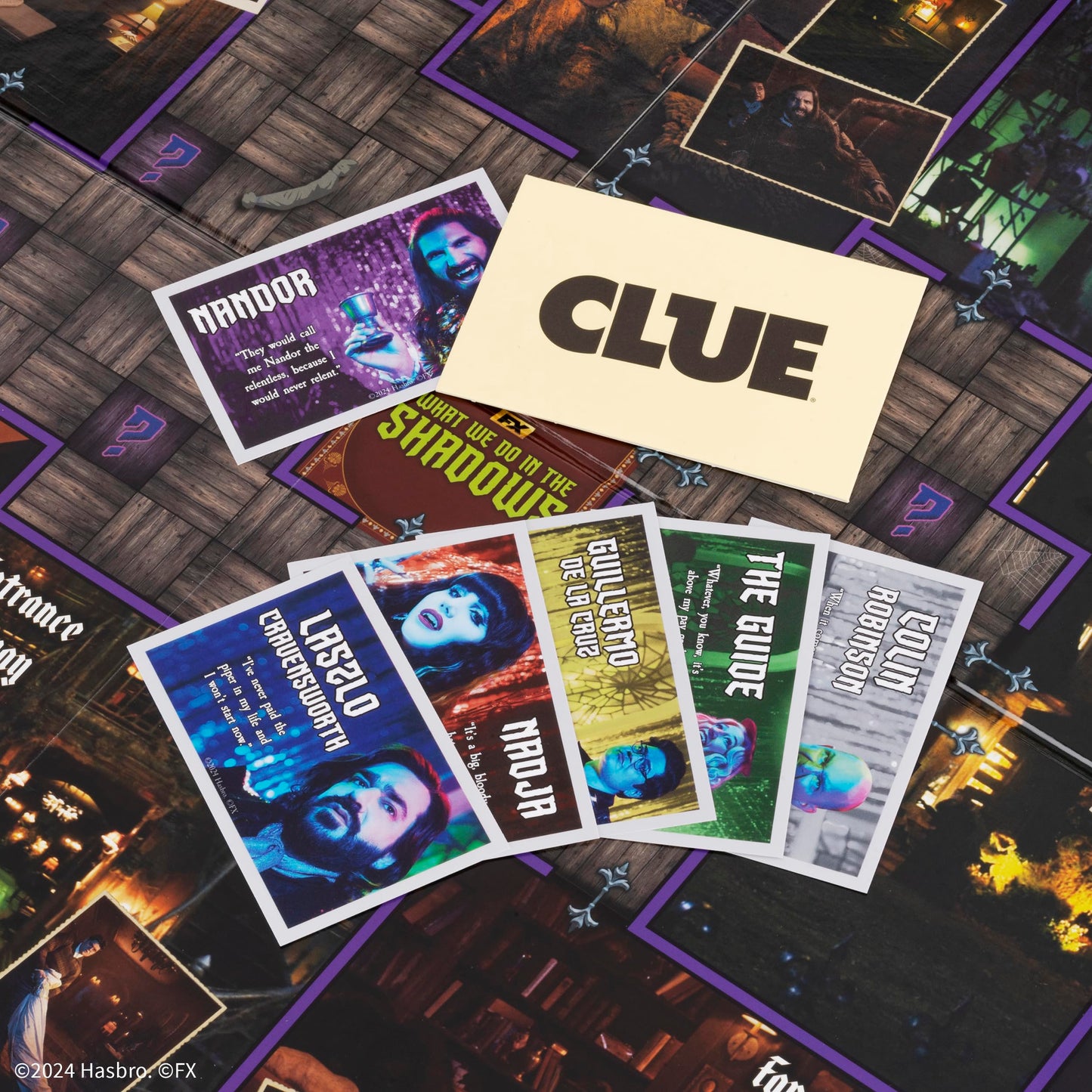 Clue: What We Do In The Shadows, Classic Board Game Inspired By The Fx Tv Series, Solve The Mystery Of The Missing 100% Witch Skin Hat With Laszlo, Nandor, Nadja & More, Officially Licensed Merch