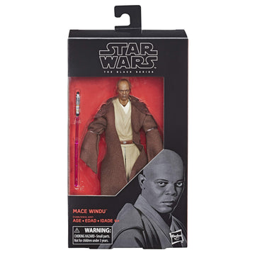 STAR WARS The Black Series 6" Mace Windu Figure - Black Plastic, Model E4088AS00