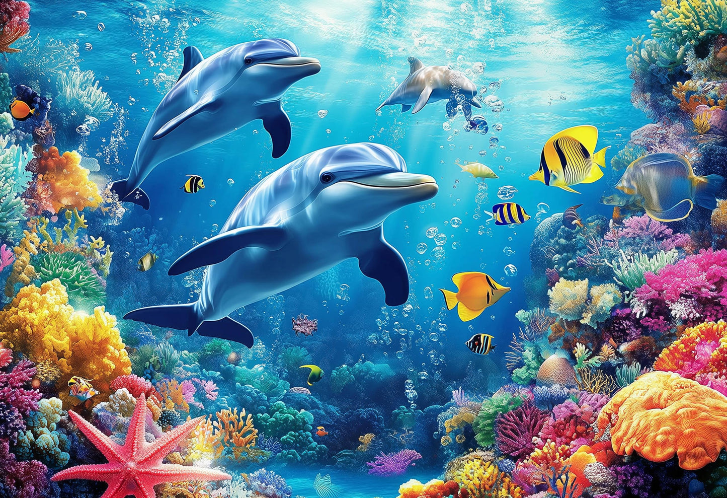 Puzzle For Adults 1000 Pieces - Underwater World Puzzle, Ocean Beach Sea Coral,1000 Piece Undersea Jigsaw Puzzle