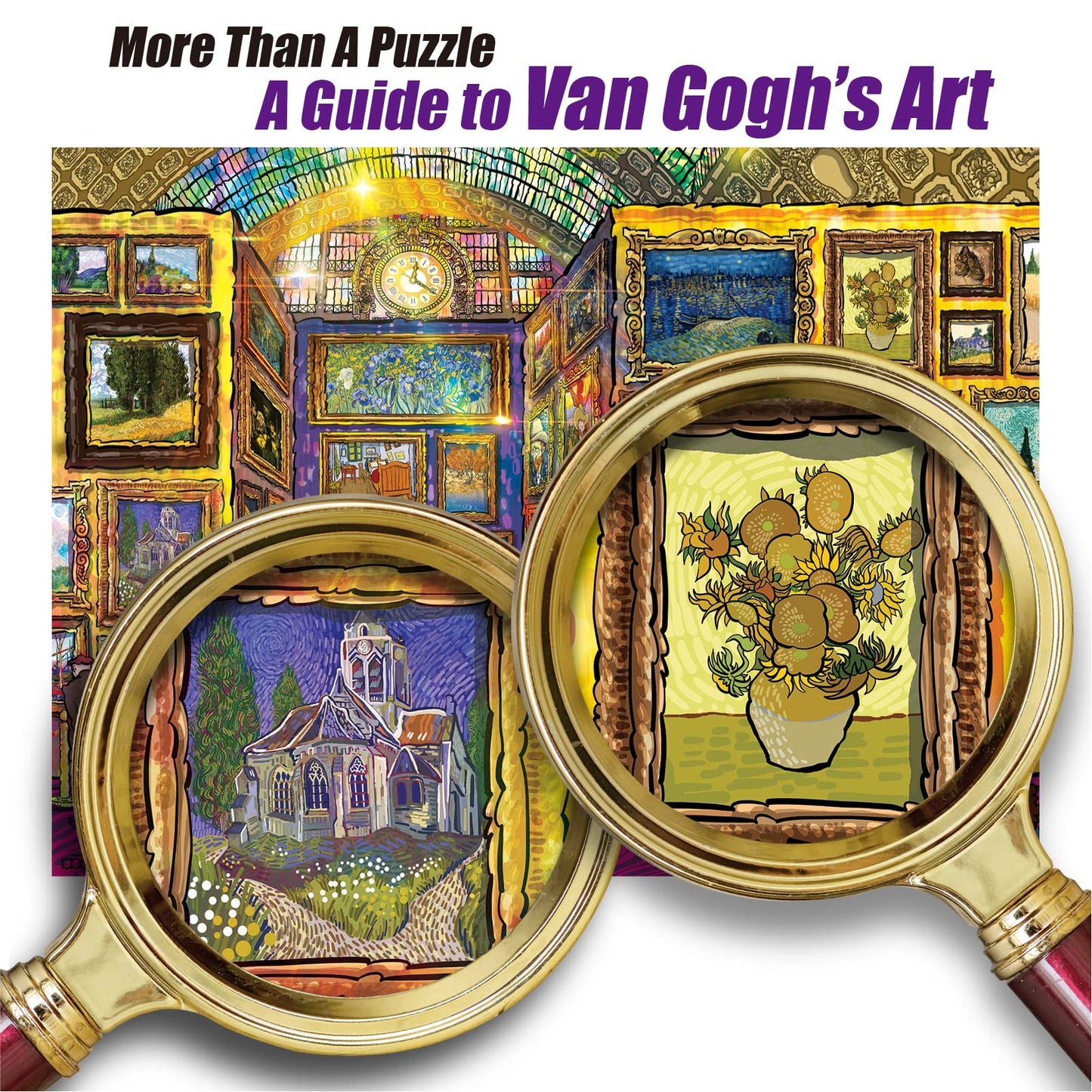 Antelope - 500 Piece Large Format Jigsaw Puzzle For Adults, Van Gogh Jigsaw Puzzles 500 Pieces, Large Pieces, No Dust Puzzles For Senior Citizen, 500 Pc, Non-Glare Finish, Interlock Smoothly