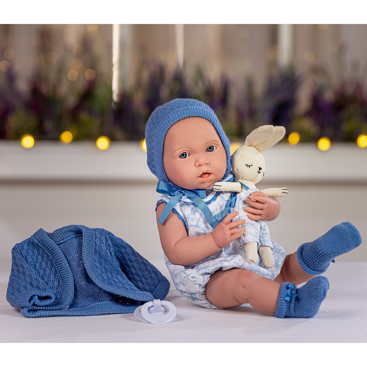 Jc Toys - La Newborn Royal Collection | Anatomically Correct Real Boy Baby Doll | 15' All-Vinyl Baby Doll | Designed By Berenguer Made In Spain | Ages 2+ | Blue Gift Set