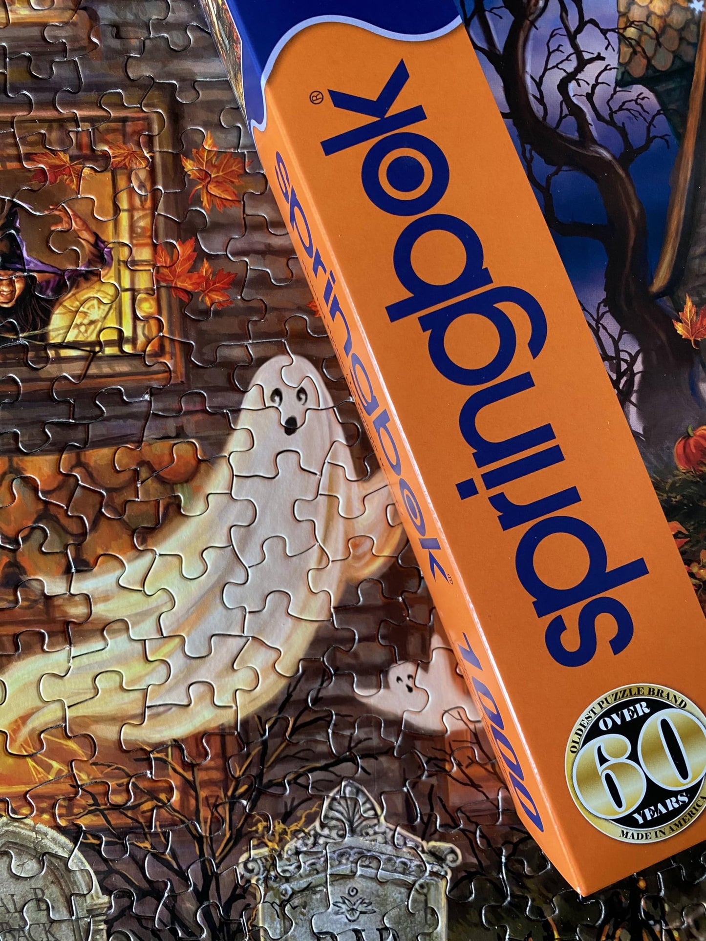 Springbok Halloween Haunted House - 1000 Piece Jigsaw Puzzle for mature-themeds - Made in USA