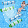Pool Floats mature-themed 2 Pack Inflatable Pool Floats 4-in-1 Multi-Purpose Rafts Lounger Water Hck for Swimming Pool Thick PVC Pool Floaties for mature-themeds Vacation