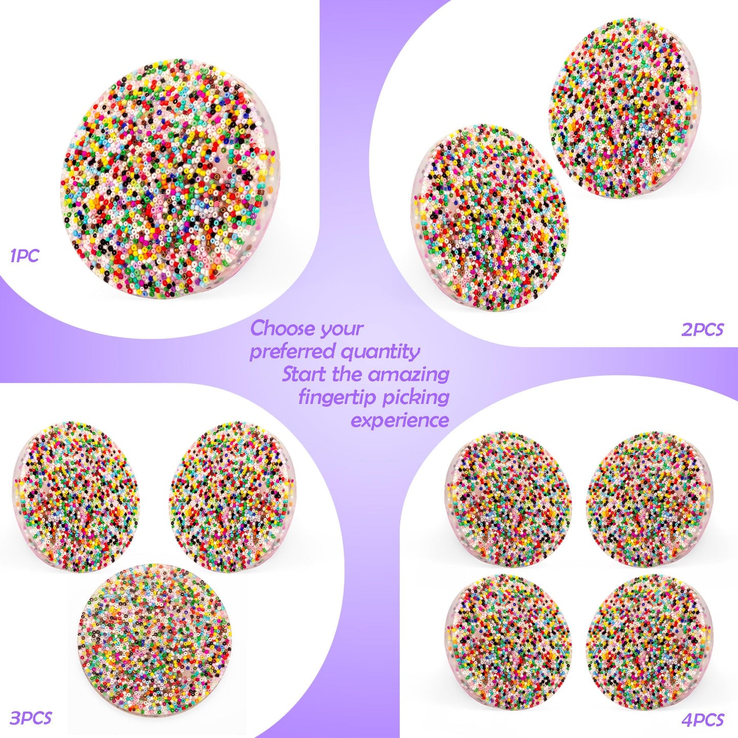 2Pcs 10Cm/3.9Inch Muymut Skin Picking Fidget Toys: Silicone Picking Fidget Pad, Sensory Pick Pad, Trichotillomania Toys For Skin