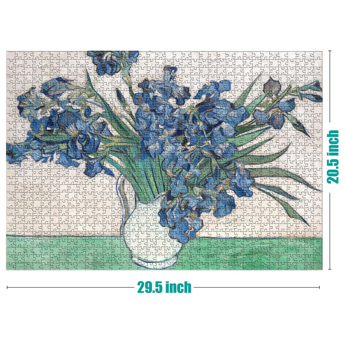 Antelope - 1000 Piece Puzzle For Adults, Irises, By Vincent Van Gogh, 1890 - Officially Licensed, Jigsaw Puzzles 1000 Pieces, High Resolution, Matte Finish, No Dust