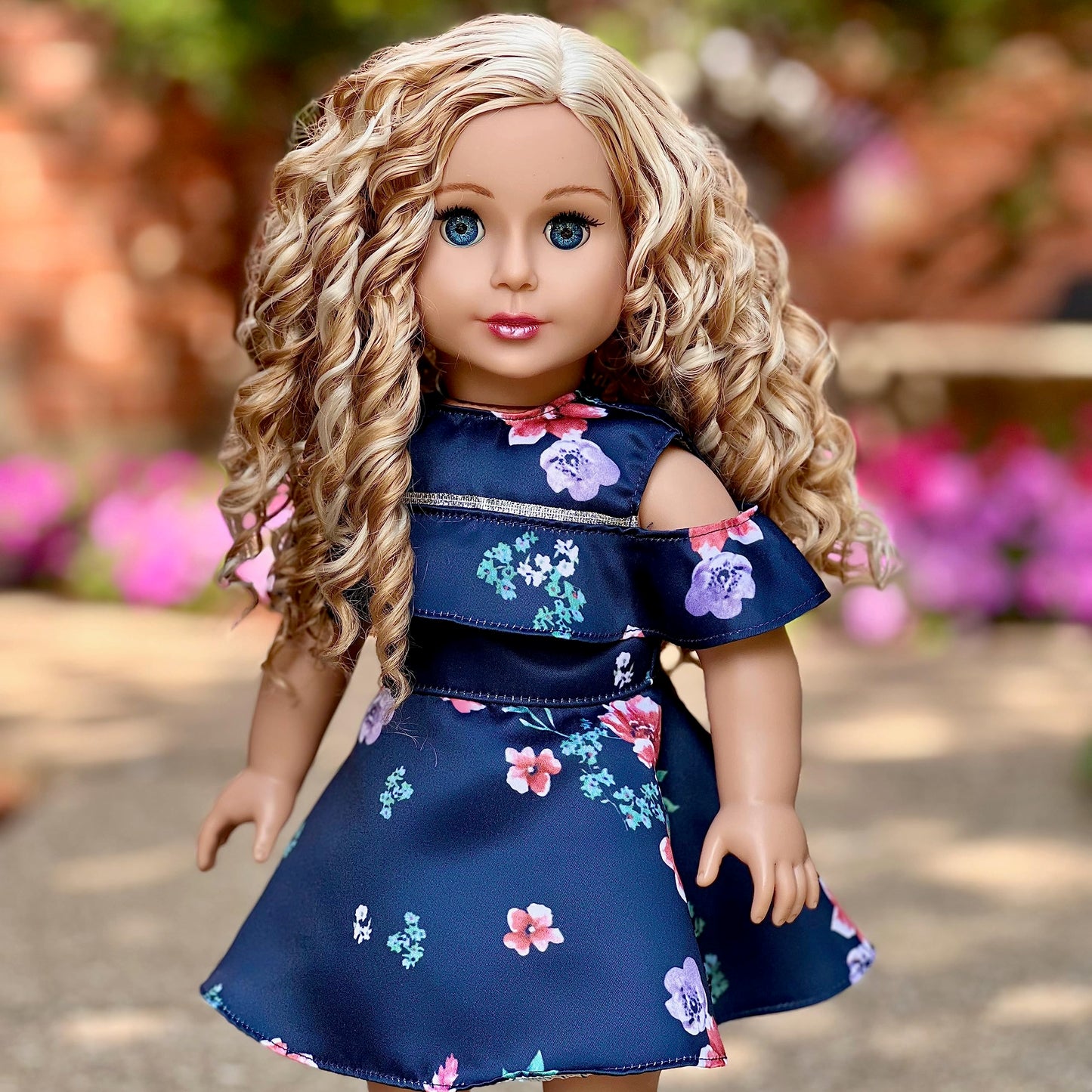- Romantic Moment - Dark Blue Dress - Clothes Fits 18 Inch Doll (Doll Not Included)