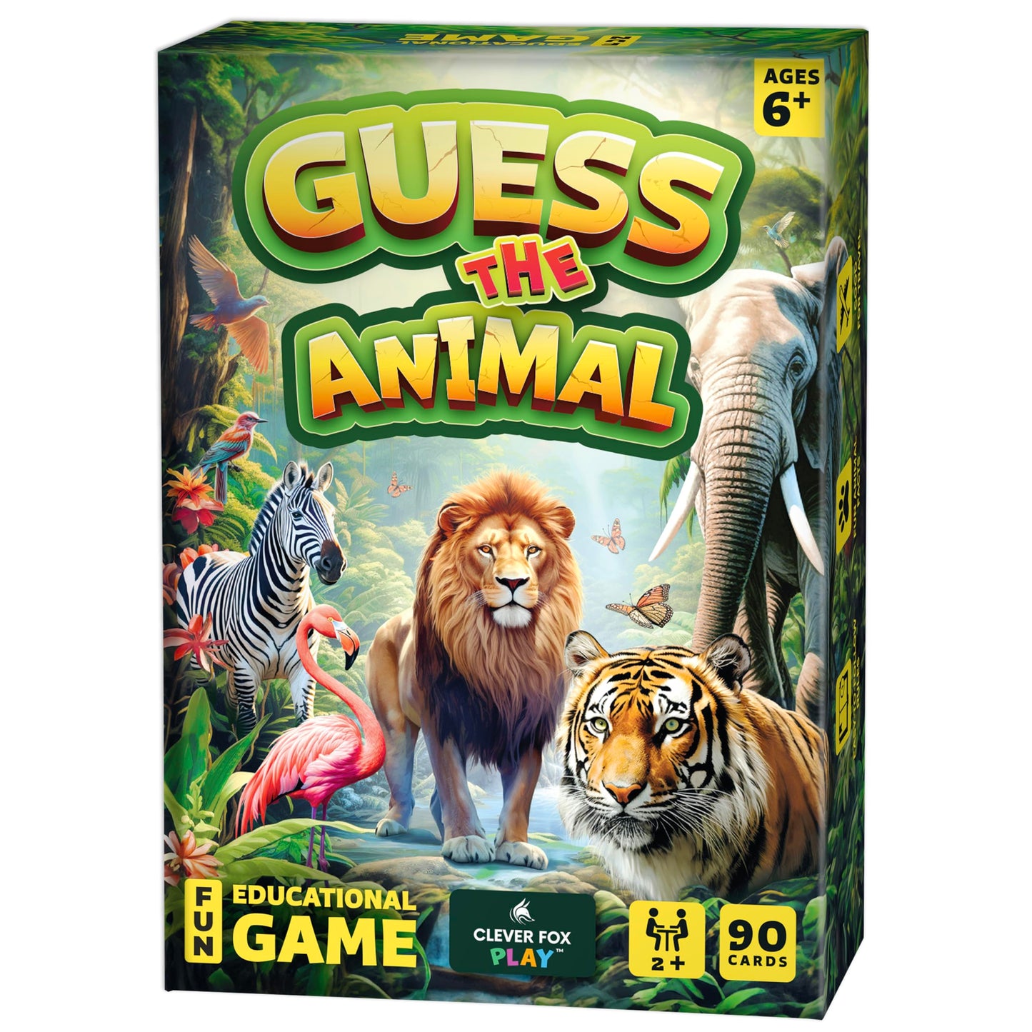 Guess The Animal - Educational Animal Guessing Game For Kids & Family - Fun Indoor & Car Childrens Game For Learning Animals, Pe