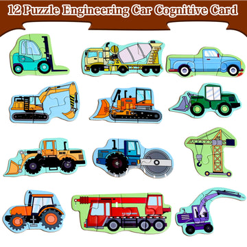 Magnetic Puzzles For Kids Ages 1-3, Travel Toddler Puzzles Ages 2-4 Year, Excavator Refrigerator Magnet For Kids Learning Gift F