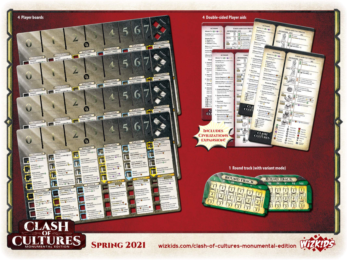 Clash Of Cultures: Monumental Edition | Board Game Wizkids - New Edition