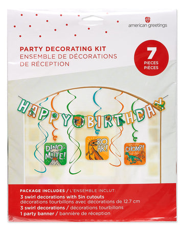 American Greetings Dinosaur Birthday Party Supplies, Banner Kit (7-Pieces)
