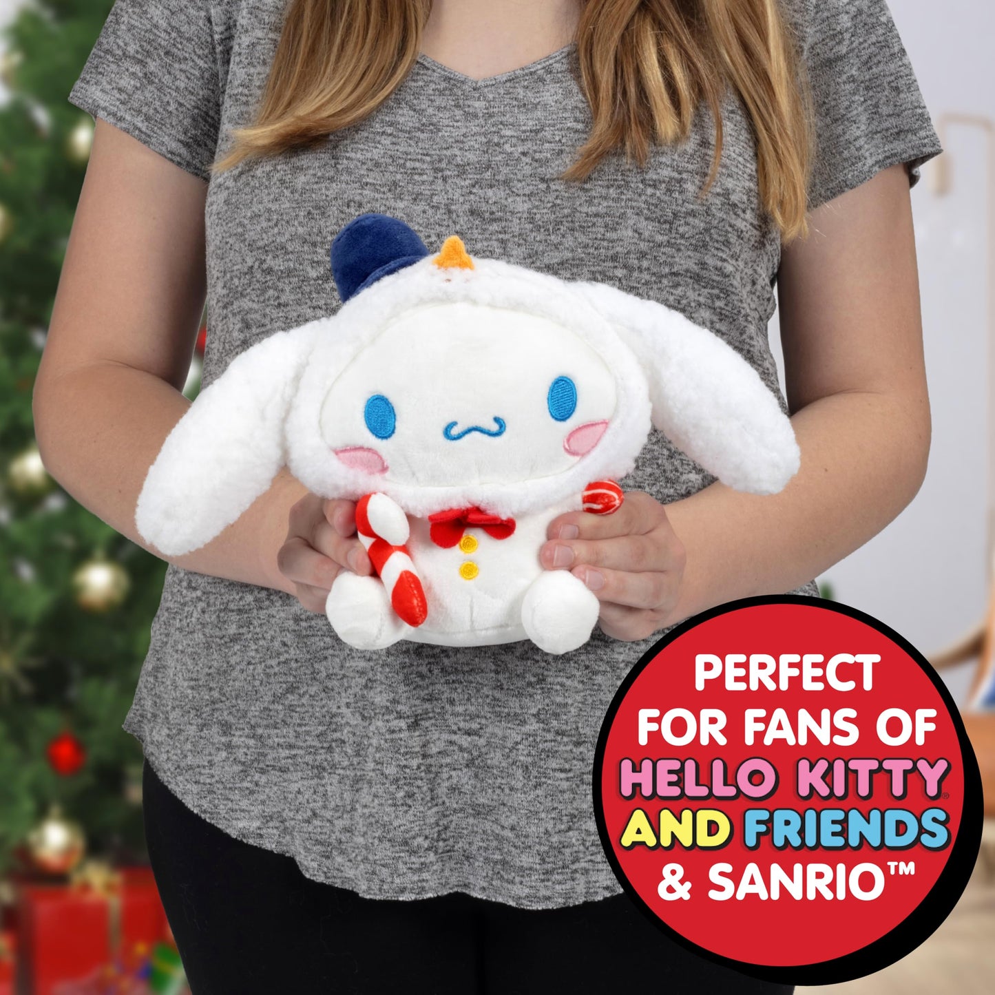 Hello Kitty And Friends 8' Cinnamoroll Plush W/Snowman Outfit - Limited Edition - Officially Licensed Sanrio - Soft Stuffed Animal Toy Figure - Easter Basket Stuffer Gift For Kids, Boys, Girls - 2+